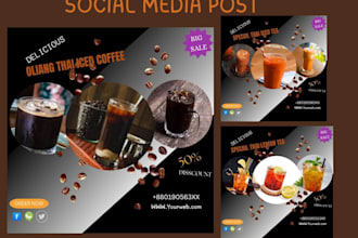 design restaurant poster, food banner, flyers, and brochure