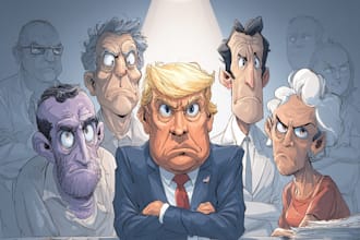 draw political cartoon and comic strip