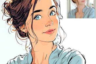 draw cartoon vector portrait from your photo