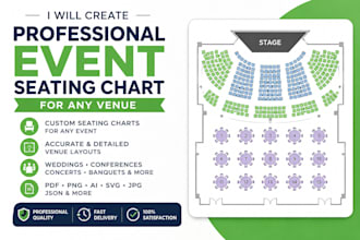 create a professional event seating chart for any venue