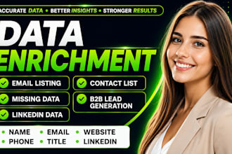data enrichment, email list building and b2b lead generation