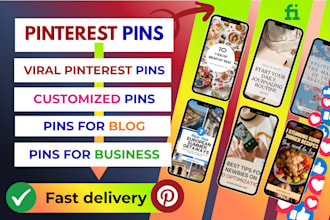 design pinterest customized professional pins for you