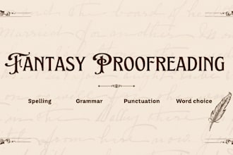 proofread your fantasy manuscript