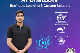 develop ai chatbot, ai website, ai saas app or ai software