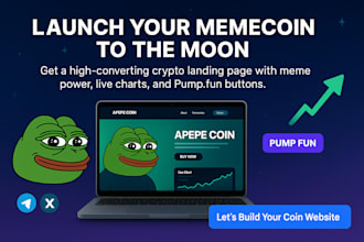 develop memecoin website crypto website crypto memecoin website landing page