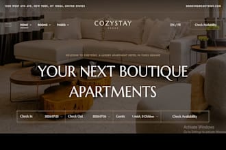 design short term rental website vacation rental property listing website airbnb