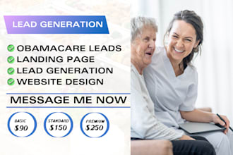 generate obamacare leads, obamacare website, obamacare landing page