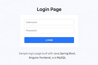 develop full stack web application using java spring boot and angular