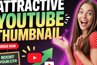 design amazing clickbait attractive youtube thumbnail in 3hrs