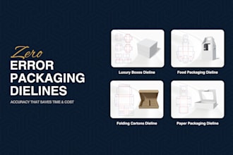 create packaging dielines with zero error for any type of boxes