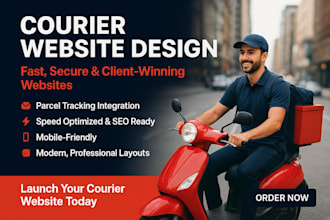 design courier website, logistics website, trucking website and transportation