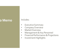 create financial models, company valuations, and investment memos