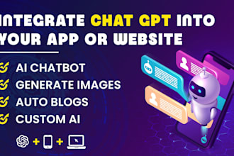 integrate chatgpt open ai API chatbot into app and website