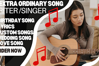 produce and sing a customized song gift, wedding, birthday, custom song