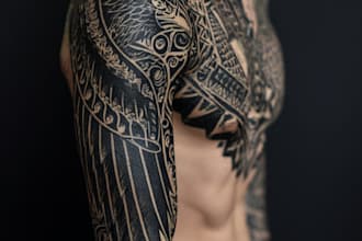 draw custom tattoo design , full sleeve tattoo design artist