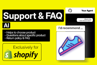 shopify virtual assistant ai for faqs returns and support