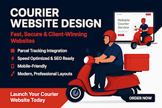 build courier website, logistics website, shipping or transportation website