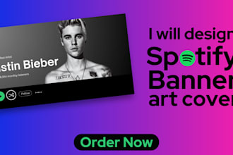 design eye catching spotify banner cover art and music graphics