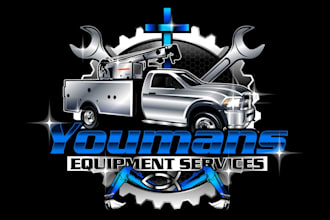 do creative high quality heavy equipment logo