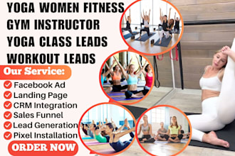 generate yoga women fitness leads gym instructor leads yoga class workout leads
