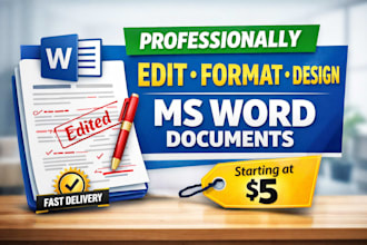 edit and format microsoft word documents professionally