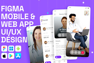 do UI UX design, mobile app UI UX, mobile app design, app mockup, figma design