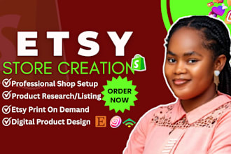 setup etsy digital product, etsy SEO, etsy shop setup and etsy listing