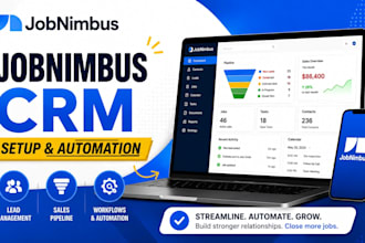set up your jobnimbus CRM for workflows, automations, buildertrend as an expert