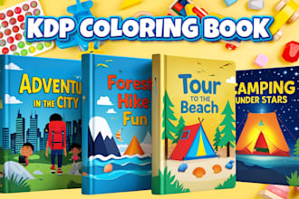 do KDP kids coloring book,KDP coloring book cover design