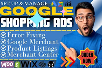 setup google merchant center shopping ads campaign product listing error fix