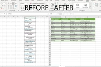 excel data cleaning  formatting