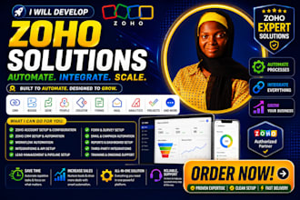 setup zoho CRM books people creator desk form site HR payroll zapier integration