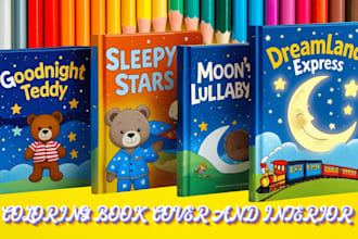 kdp malbuch für kinder, KDP malbuch coverdesign