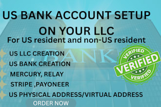 guide you to open a USA mercury bank, relay account for llc