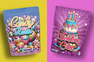 design dispensary cannabis packaging and strain label