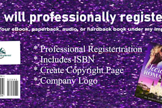 publish your book with a registered isbn under my imprint