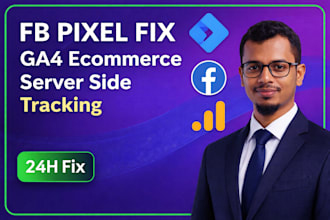 setup server side tracking ,fb capi, ga4 ,meta pixel and ecommerce tracking