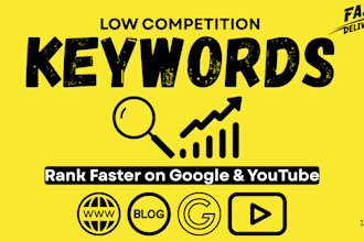 find SEO keywords for websites blogs and youtube