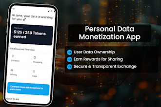 create a personal data monetization platform like reklaim or dimo