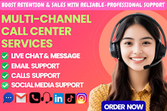 multichannel call center service, expert email, chat, phone,social media