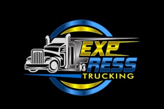 draw trucking business, dispatcher, transport logo