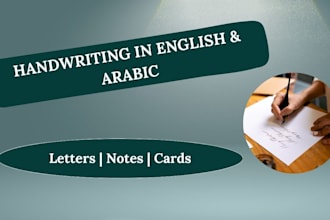 offer neat handwriting, personalized hand notes, emotional letter