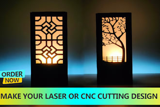 make cnc or laser cutting design for you