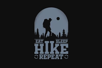 make wonderful hiking club mascot logo design with creative concepts