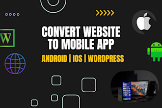 convert website to android app and ios app using webview app