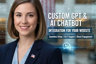 build and integrate custom gpt, ai chatbot in your website