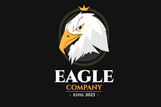 draw beautiful flying eagle logo design for your company