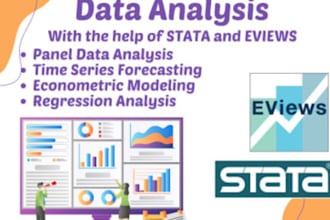 do econometric analysis using stata, spss, r studio, eviews, and or python