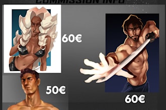 draw illustrations for oc