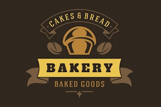 design bakery or cake sweet treats logo